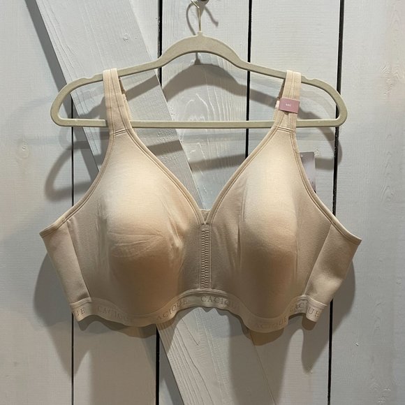 NWT Cacique lightly lined no wire nude bra 50C - Picture 1 of 7